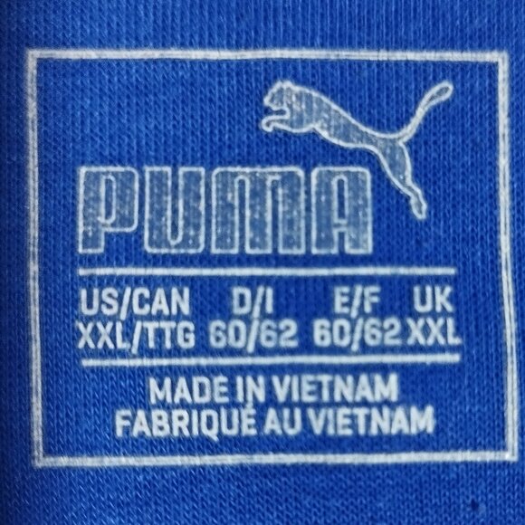 Puma Men Sweater Quarter-Zip - XXL - Blue & White - Picture 3 of 8